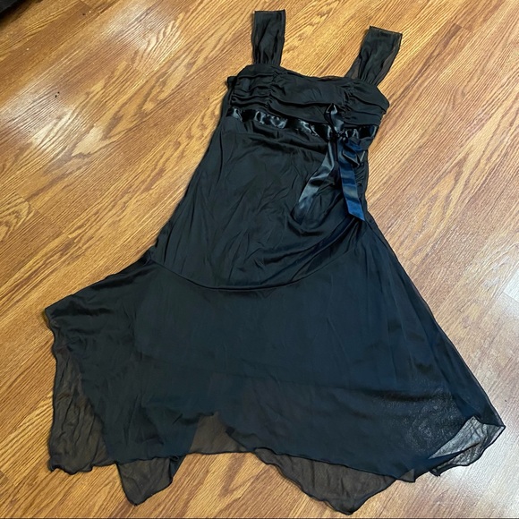 Vintage Y2K Mesh Dress Y2K Dress Sheer Dress Homecoming Prom Black Slip Dress - Picture 6 of 14